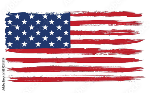 Distressed American flag for patriotic holidays, celebrations, and events with a vintage, weathered texture adds a rustic touch