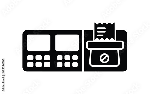 Streamlined point of sale terminal symbol showcasing modern business and financial technology for streamlined commerce operations
