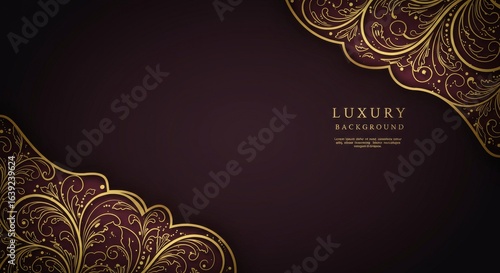 Elegant Luxury Background with Golden Ornament