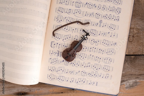 old book on a wooden table