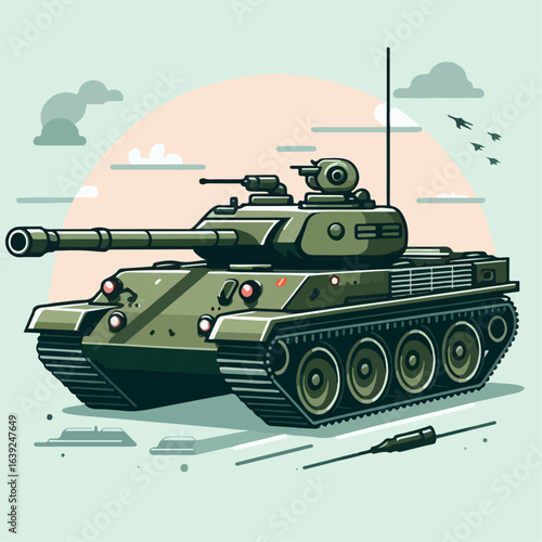 tank cartoon illustration 