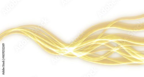 Glowing Golden Wave Light Energy Flow