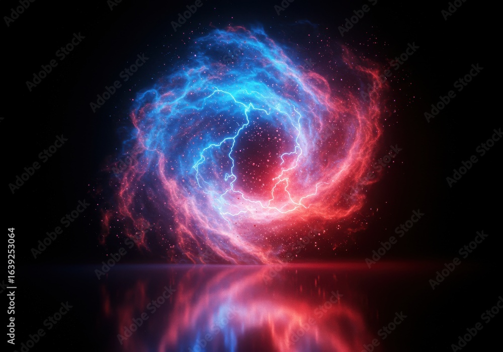 Fototapeta premium Abstract swirling cosmic energy nebula