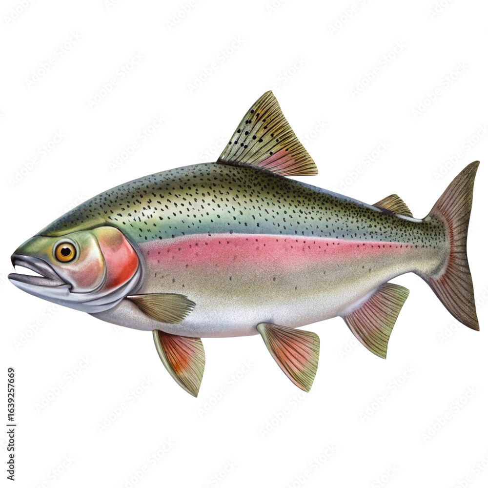 Obraz premium illustration of a single steelhead trou.png