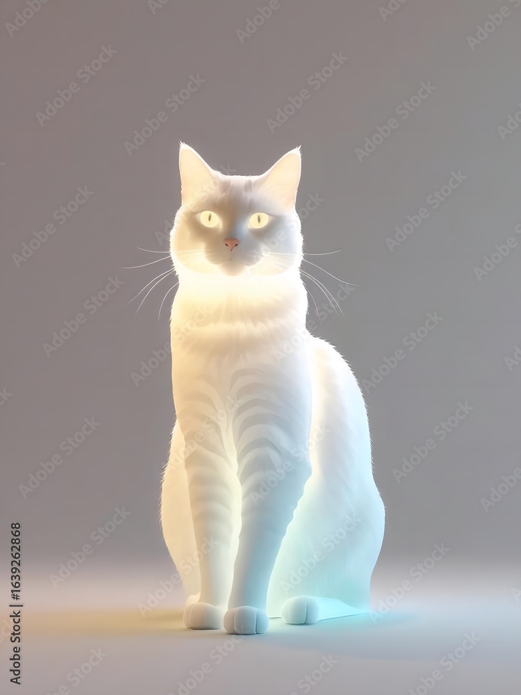 Obraz premium A glowing energy silhouette of an animal