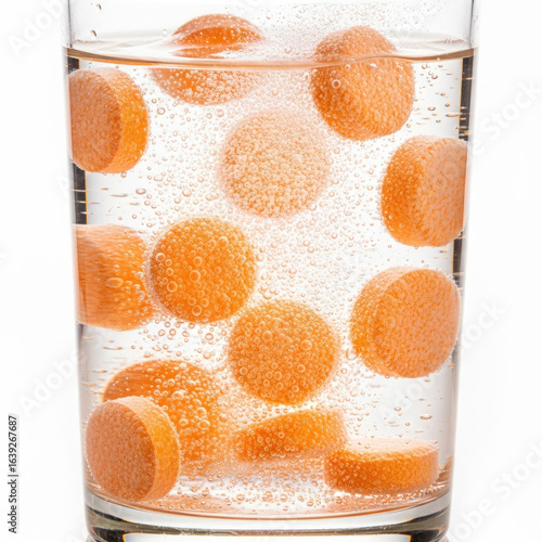 pills on white background