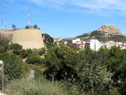 Alicante Spain Castle of  Santa Barbara and Castle of San Fernando
