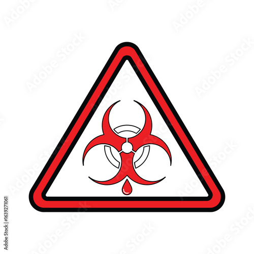 Urgent biohazard warning symbol for laboratories and medical facilities ensuring safety and awareness of biological risks in research settings