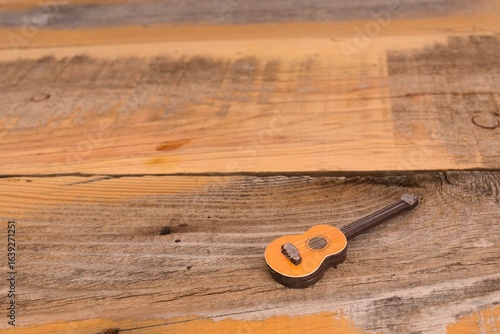 old key on wooden background