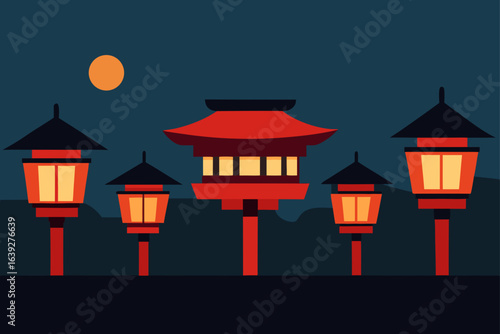 lantern in the night