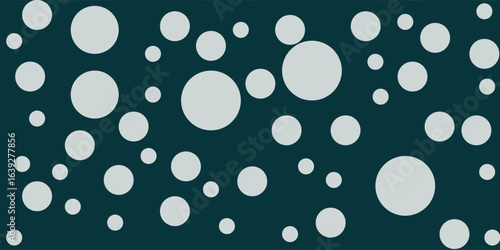 Abstract seamless pattern with monochrome balls.Polka dots ornament.Illustration of dots pattern for background abstract.Good for invitation,poster,card,flyer,banner,textile,fabric.