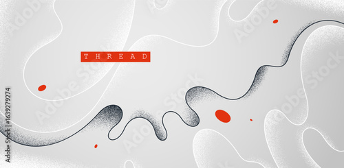 Antistress concept vector abstract background, thin curvy lines and textures minimal abstraction, flowing linear minimalist art, flowing wavy fluid backdrop.