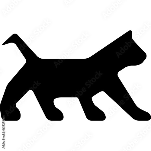 vector silhouette of a dog