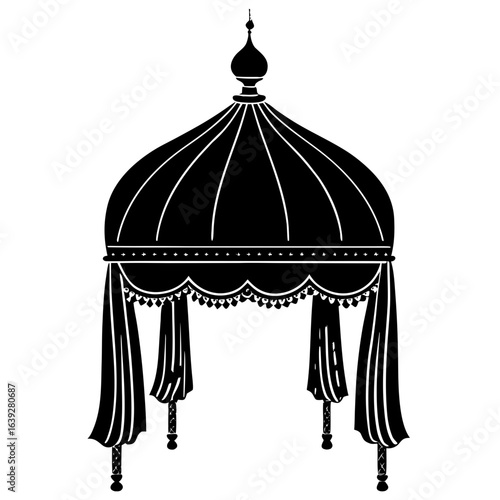 vector illustration of a cage