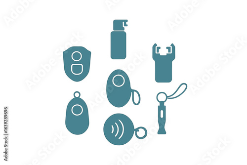 Various types of remote controls and devices displayed on flat surface for easy access and comparison in a modern setting
