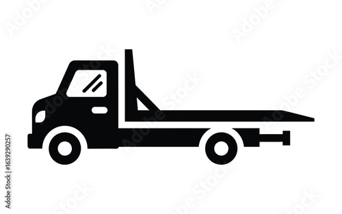 Need a tow? Simple tow truck icon for your project, perfect for transportation, automotive or roadside assistance needs in your design.