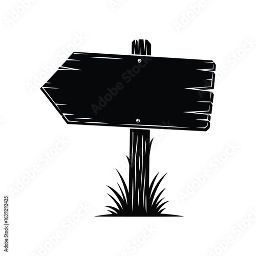 Rustic wooden sign pointing the way forward, perfect for farms, nature trails, or idyllic country destinations, inviting exploration