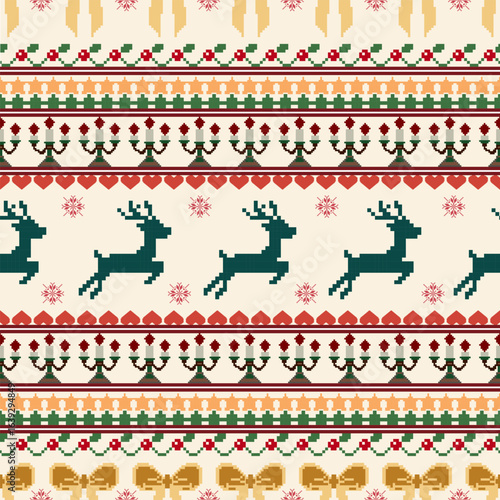 seamless christmas pattern. Vector illustration design digital file download for print, printable, wallpaper, background, decoration, texture, textile and many projects.