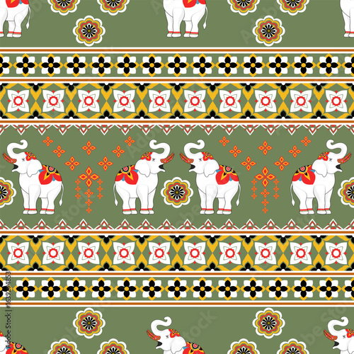 Seamless elephant pattern. Vector illustration design digital file download for print, printable, wallpaper, background, decoration, texture, textile and many projects.