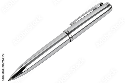 Wallpaper Mural Sleek Silver Metallic Ballpoint Pen with Clip, isolated on a transparent background Torontodigital.ca