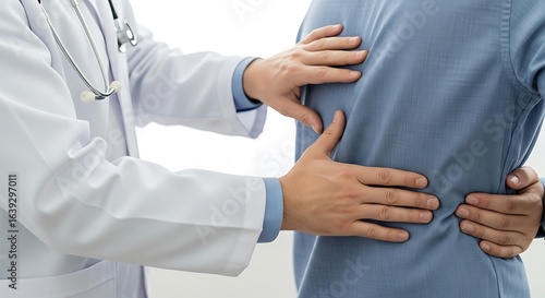 Wallpaper Mural Doctor examining a patients lower back Torontodigital.ca