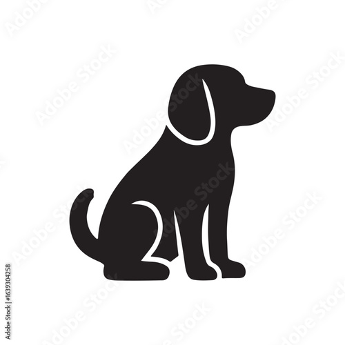 playful black labrador isolated on transparent background