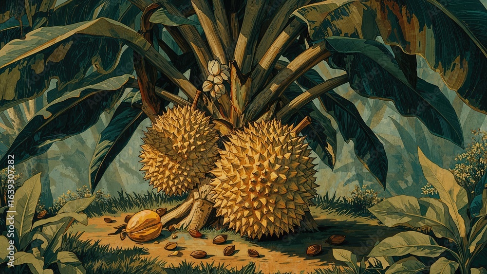 Fototapeta premium The Reign of Durian as the Supreme Fruit of Southeast Asia
