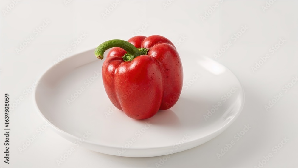 Lively red dried fragments displayed on a white plate Lively red dried fragments displayed on a white plate