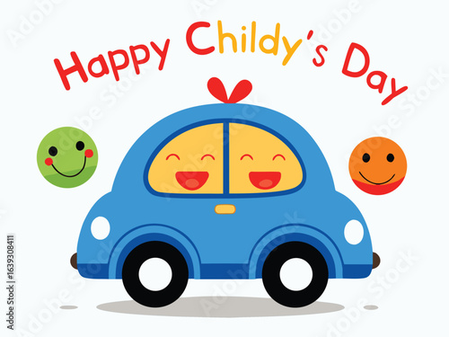 A cheerful scene depicting children of diverse backgrounds enjoying games and laughter on Children's Day.
