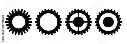 Gear setting icon set. Cogwheel. Gear icons. Progress or construction concept. Settings and Tools Gear Icon. Vector illustrator