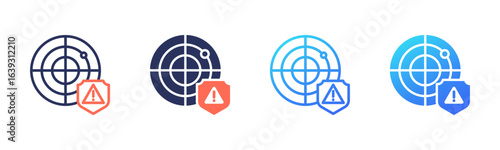 Threat Detection icon sheet multi style collection