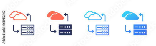 Data Backup icon sheet multi style collection