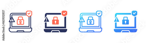 Ransomware Protection icon sheet multi style collection