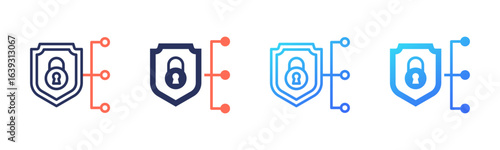 Security Architecture icon sheet multi style collection