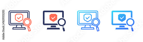 Security Monitoring icon sheet multi style collection