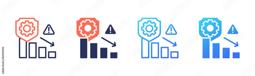 Risk Management icon sheet multi style collection Risk Management icon sheet multi style collection