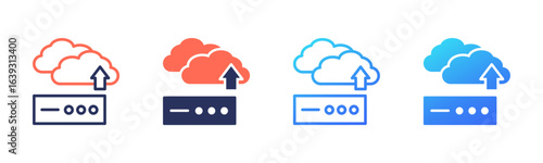 Cloud Backup icon sheet multi style collection