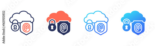 Digital Privacy icon sheet multi style collection