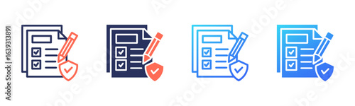Data Compliance icon sheet multi style collection