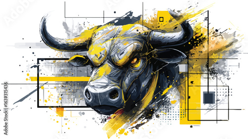 Abstract bull head illustration