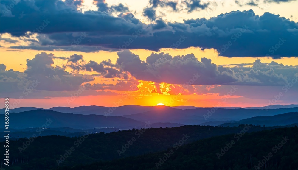 Mountain sunset panorama Mountain sunset panorama