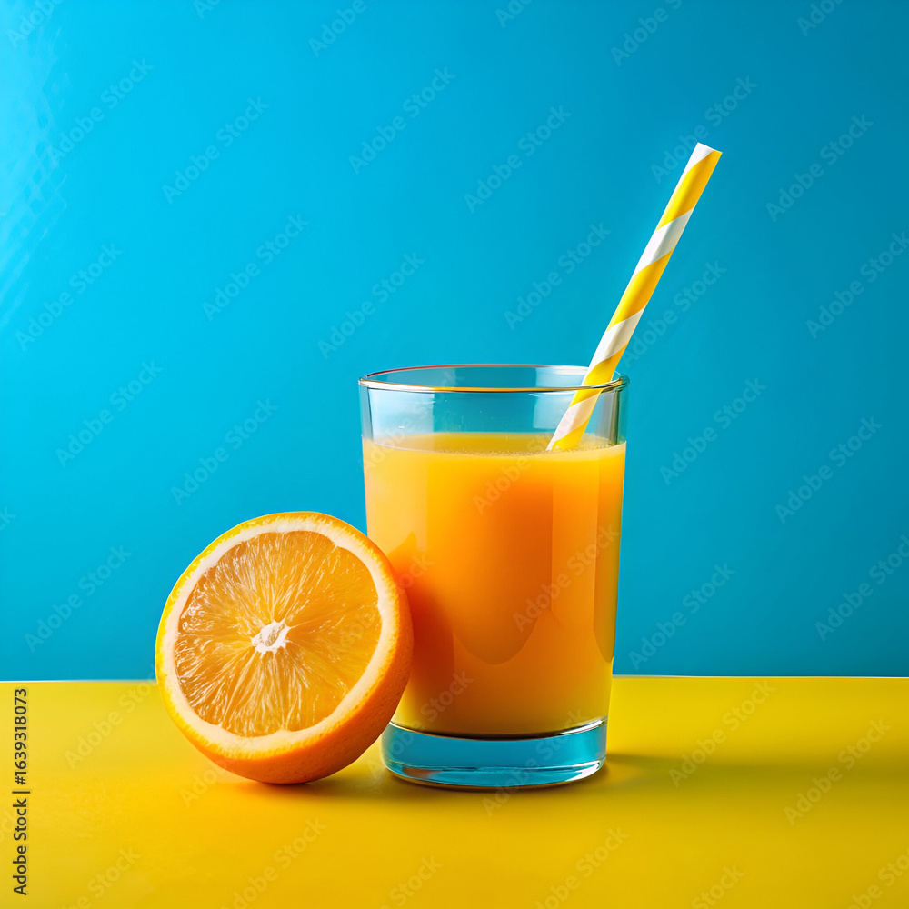 Fototapeta premium orange juice and oranges