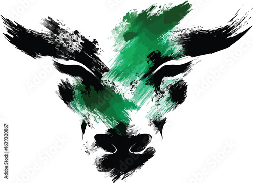 Abstract bulls head illustration