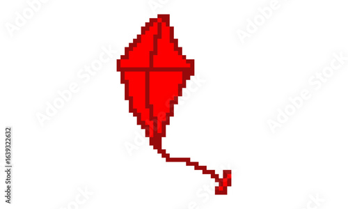 kite pixel art vector logo icon