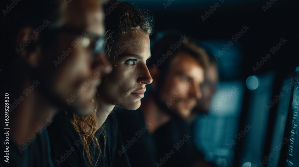 Obraz premium Closeup of Hand Drawing on Futuristic Holographic Display, Technology and Business Development Concept, Professional Using Digital Touchscreen Interface for Data Analysis and Planning in Modern Office