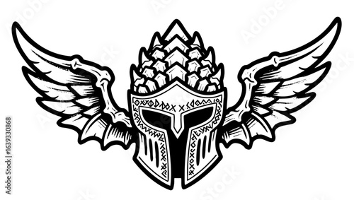 Winged Scale Armor Helmet