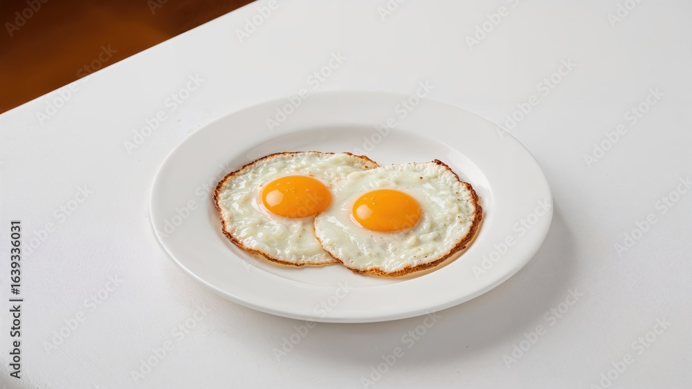 Breakfast plate with fried eggs Breakfast plate with fried eggs