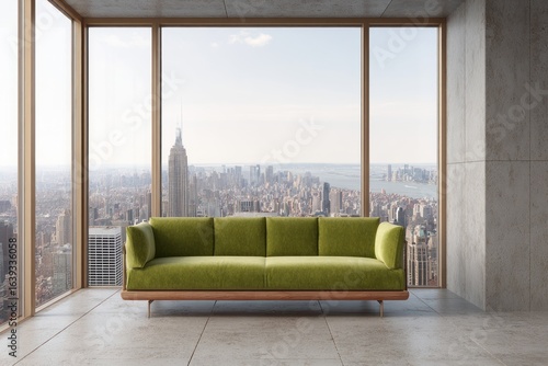 Modern living room with city view (3)