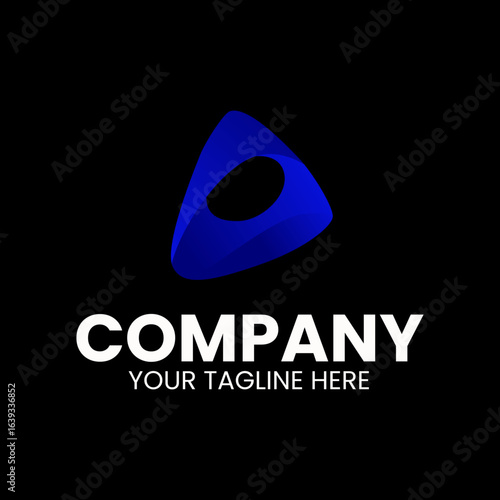 Minimal Guitar Pick Logo  Music, Bands, and Creative Industry Branding