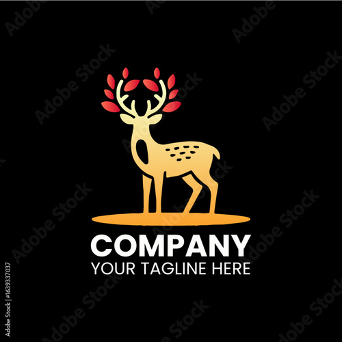 Minimal Deer Logo Vector Illustration for Wildlife, Nature, and Outdoor Branding